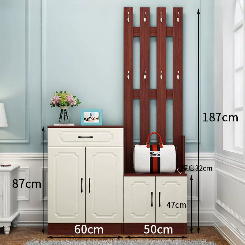 Garment Rack Freestanding Shoe Cabinet Wardrobe Hanger from Yomiego