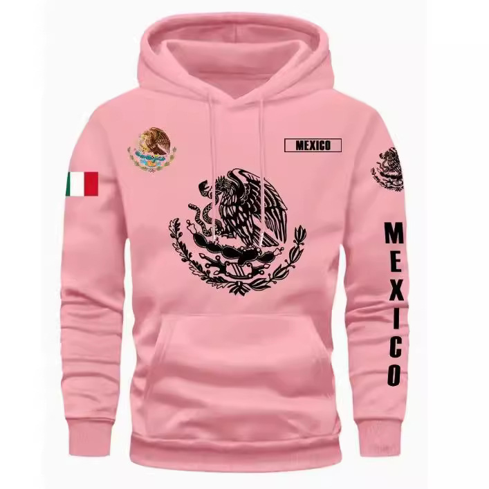 Cross-Border Amazon Mexico 3D Printed Hooded Sweatshirt Men's Casual Versatile Fashion Trendy Brand Pullover Set