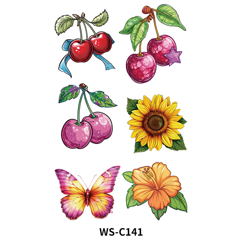 Nuevo punto brillante tatuaje pegatina impermeable y resistente al sudor dibujos animados para niños dinosaurio unicornio insecto tatuaje pegatina