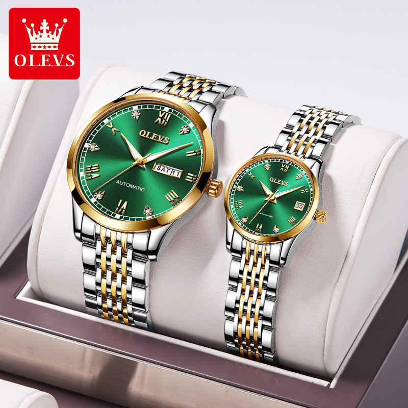 Swiss authentic gin wave magnificent couple watch a pair of mechanical watch luminous waterproof steel men's watch Sot-Tian women watch