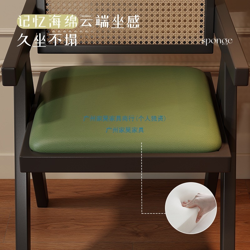 昌迪加尔椅北欧实木餐椅侘寂风餐椅白蜡木中古扶手靠背书桌实木椅|undefined