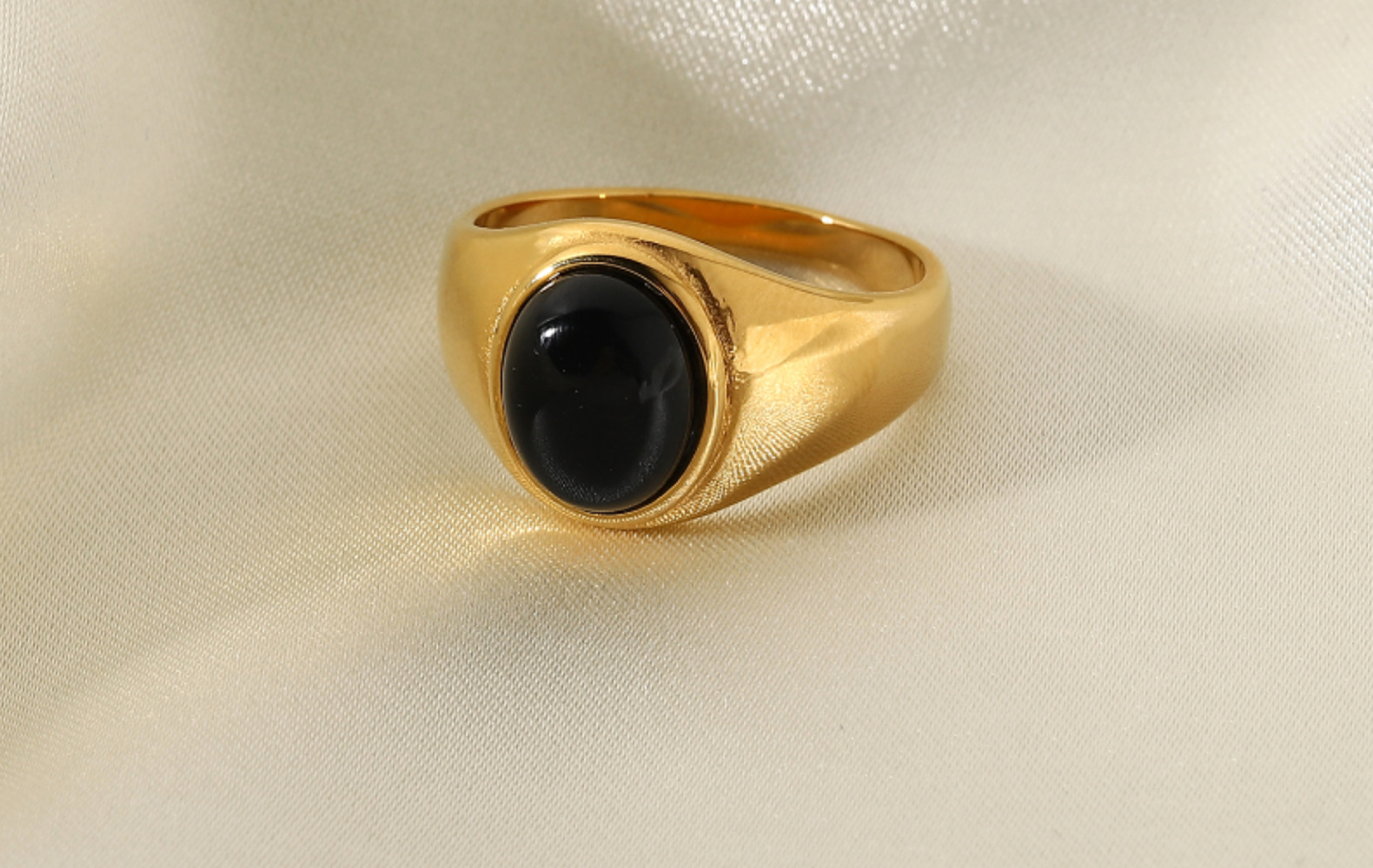 Fashion Stainless Steel Metal Oval Tiger Eye Stone Ring Wholesale display picture 8