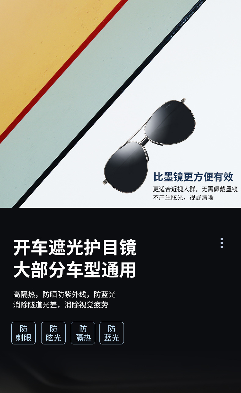 Car sun visor day and night anti-glare night vision goggles sun visor sunglasses anti-glare driver goggles