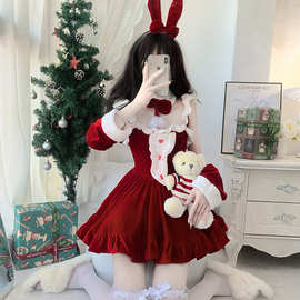 朵蜜拉圣诞装新年女cosplay洛丽塔纯欲兔女郎角色扮演制服套装