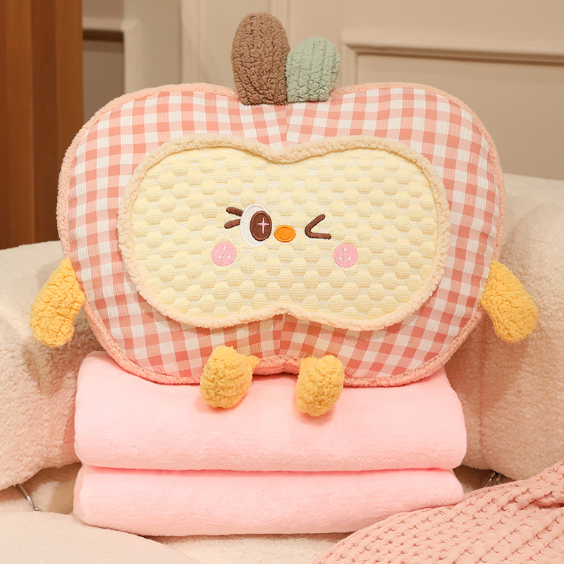 Cojín Manta 2 en 1 de Peluche Multiuso para Sofá, Oficina y Auto