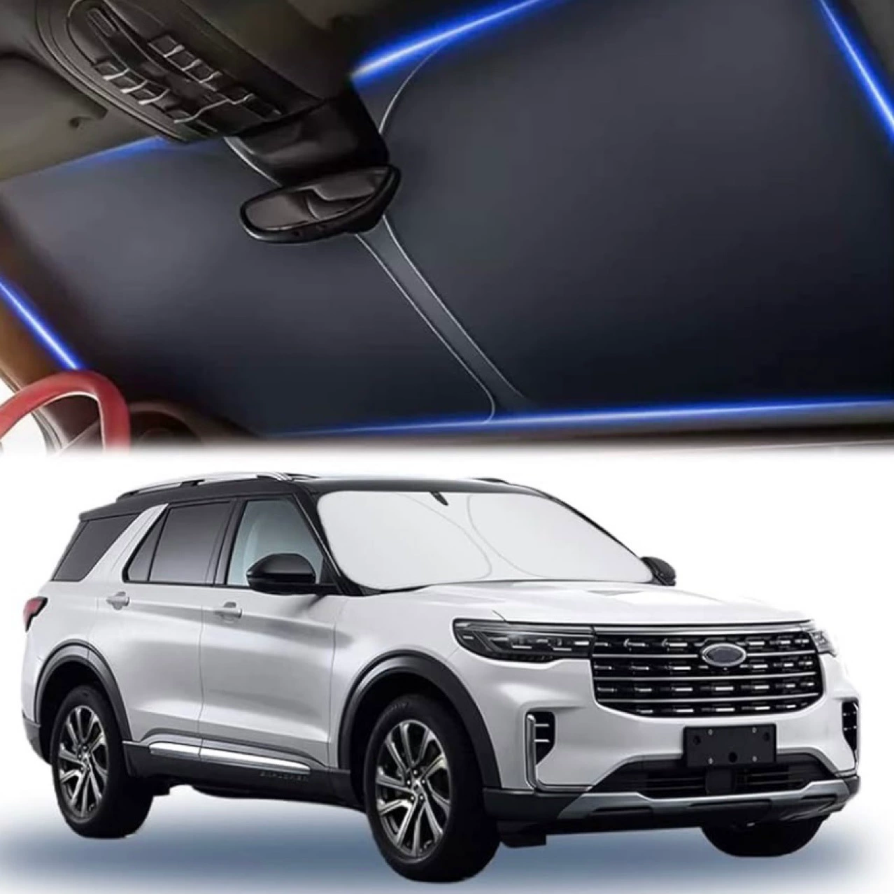 Солнцезащитный козырек на лобовое стекло автомобиля с сумкой для хранения, выдвижной экран на переднем окне, солнцезащитный козырек, защитная крышка, занавеска