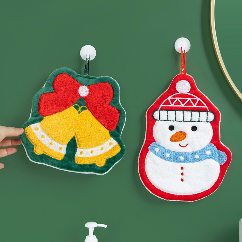 国境を越えたクリスマスに手ぬぐいを拭くことができる新しい厚手トイレ吸水速乾き雑巾キッチンタオル|undefined
