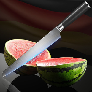 Light luxury black color wood stainless steel fruit knife household thickened wooden handle watermelon knife kitchen with knife sleeve fruit cutting knife