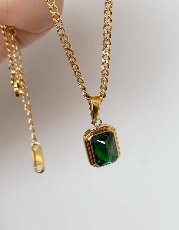 20g Weight 0.03µm-0.05µm Gold Plating Thickness PVD Coated Real Gold Plated 18K Gold Heart 304 Stainless Steel Titanium Steel Waterproof Non Tarnish 304 Stainless Steel Titanium Steel Necklace