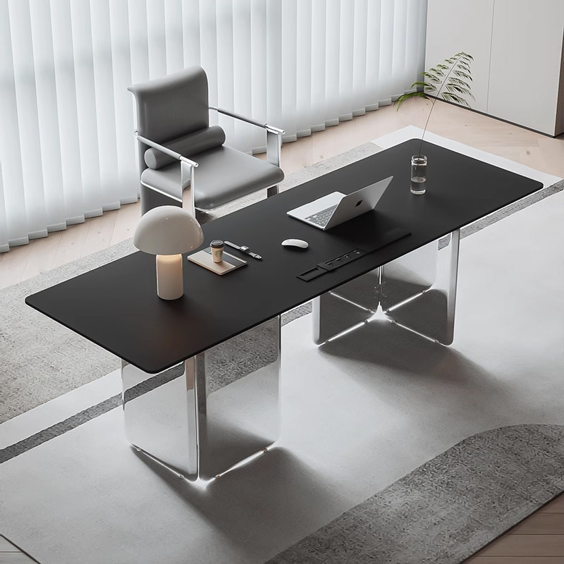 Italiano minimalista roca placa mesa de comedor sala de estar hogar mesa de té luz escritorio de lujo moderno minimalista mesa de comedor y silla combinación