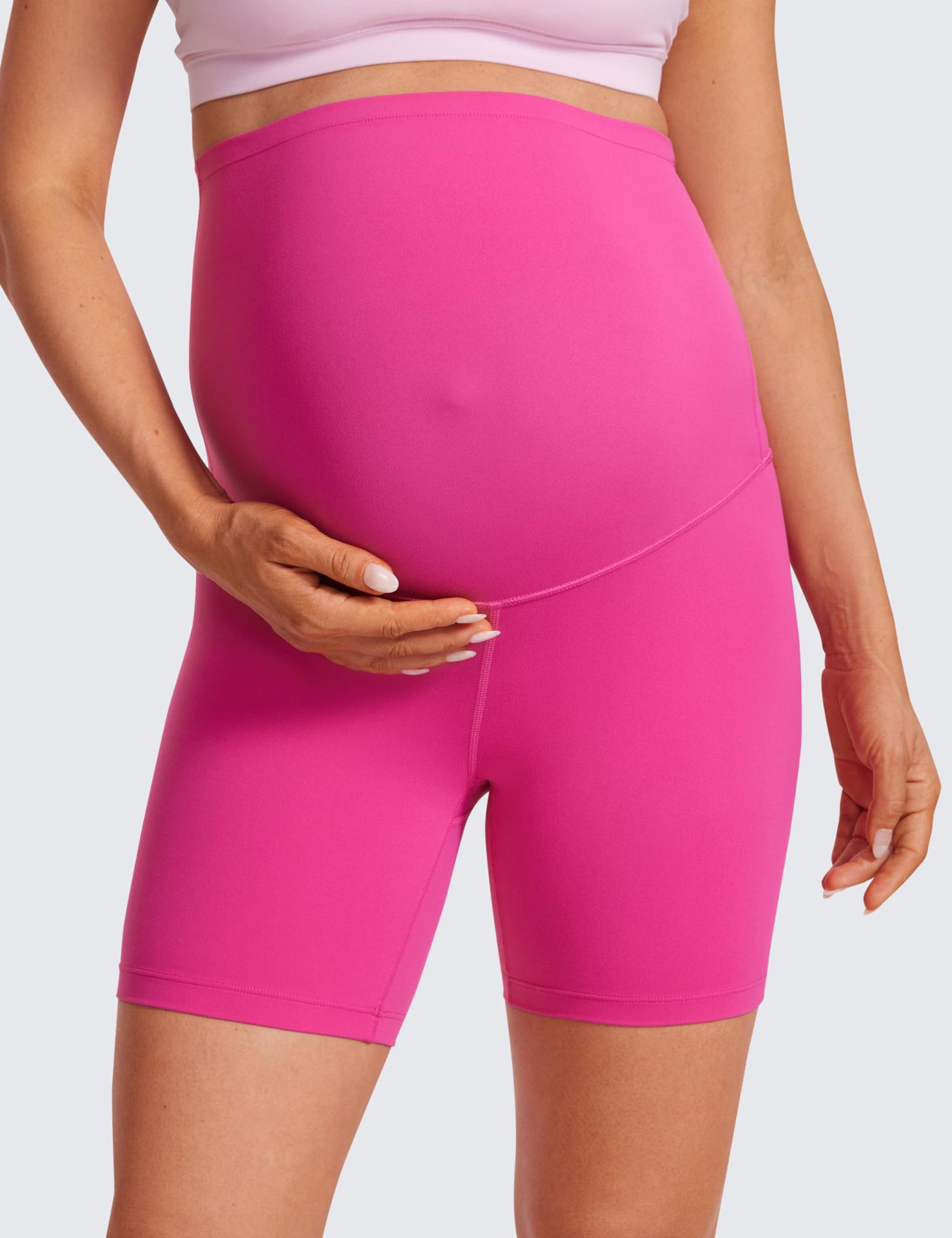 Maternity Capri Yoga Pants Belly-Support Seamless Nylon Maternity Capri Yoga Pants Belly-Support Seamless Nylon
