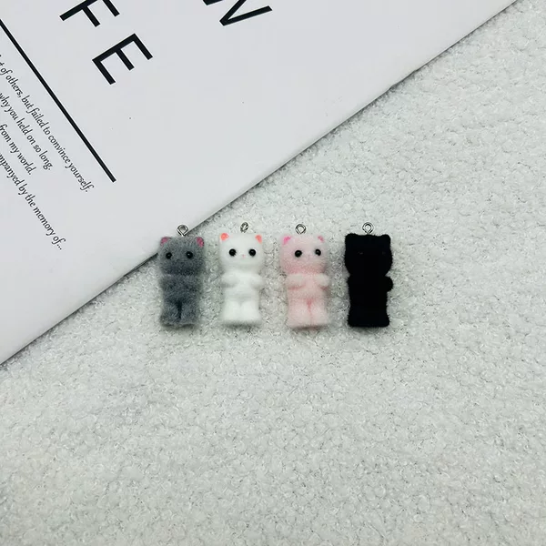Cute 3D Cat Keychain Pendant DIY Accessories Phone Accessories Keychain Bag Pendant