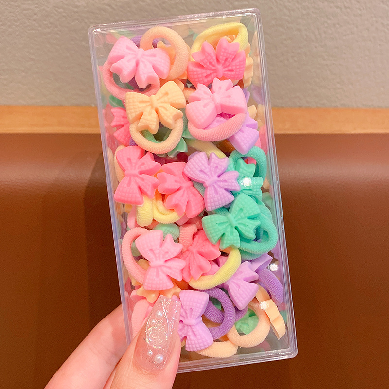 Las bandas de goma para niños no dañan el cabello, anillo de toalla de dibujos animados para bebés, alta elasticidad, cuerda para atar el cabello para niñas, banda de goma para bebés
