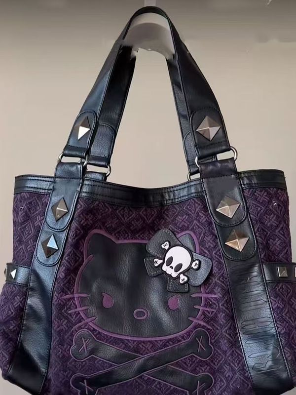 Hellokitty中古款拼接紫色腋下包手提包Y2K甜酷辣妹风秋冬包|undefined