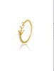 Trend zirconium, golden ring with stone, jewelry, European style, pink gold, graduation party