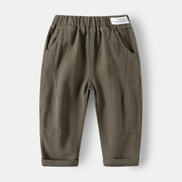 spring children's solid color trousers for boys for leisure
