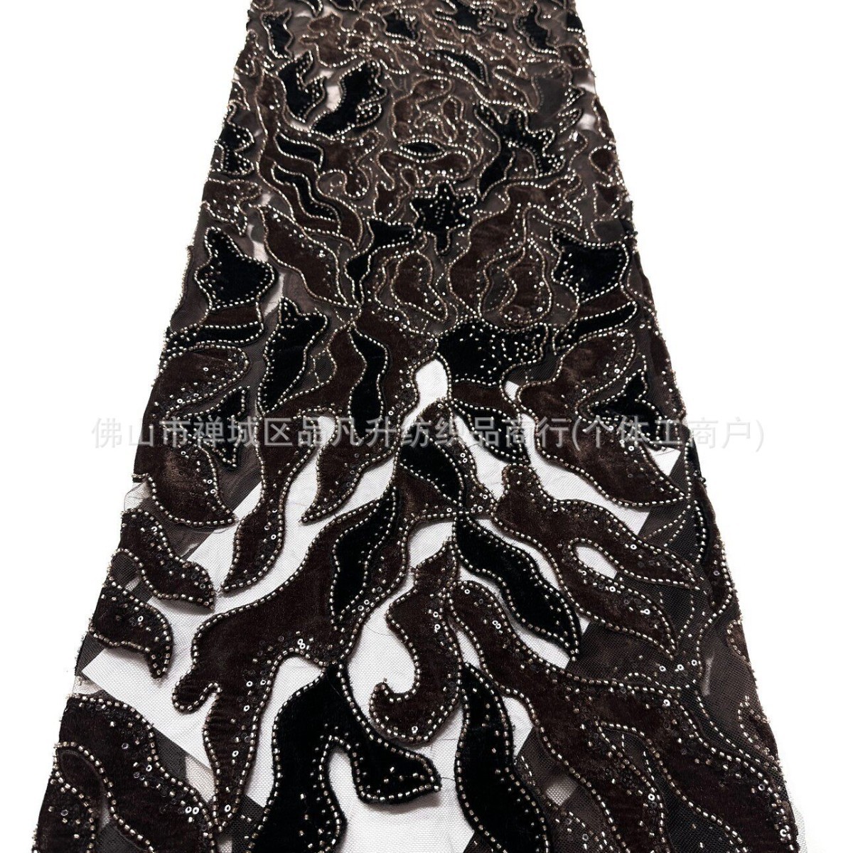 Fabricante directo de terciopelo tubo de perlas tela sexy estilo europeo y americano cena de moda ropa de tela comercio exterior transfronterizo