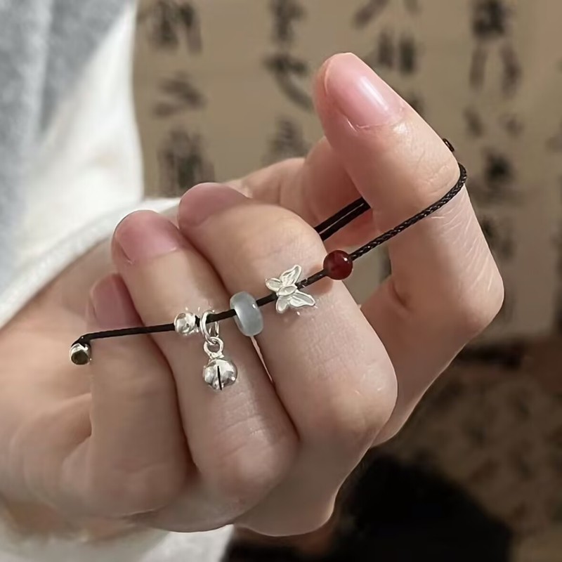 【人気のカップルブレスレットコレクション】新しい中国風の手織りロープブレスレットデザイン、ガールフレンドへのファッショナブルなギフト|undefined