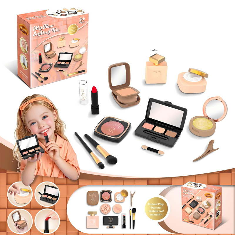 Navidad infantil imitación de sombras de ojos maquillaje juguetes de maquillaje para niñas en el hogar no borrable princesa maquillaje cubierta