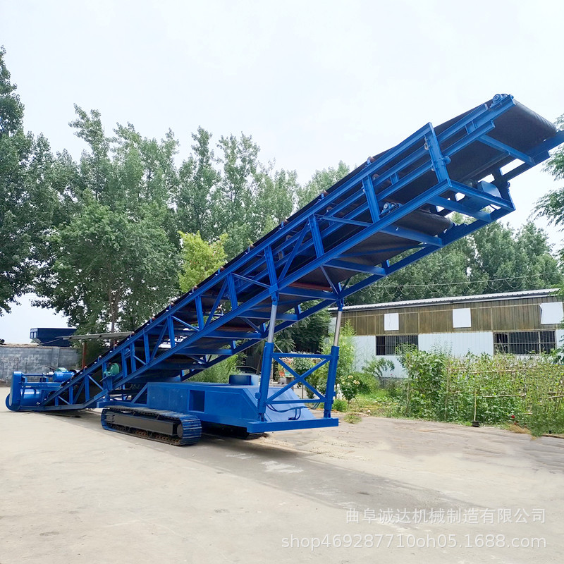 砂石粉料装车扒料机 钢制履带移动式皮带扒料机 渣土堆料机