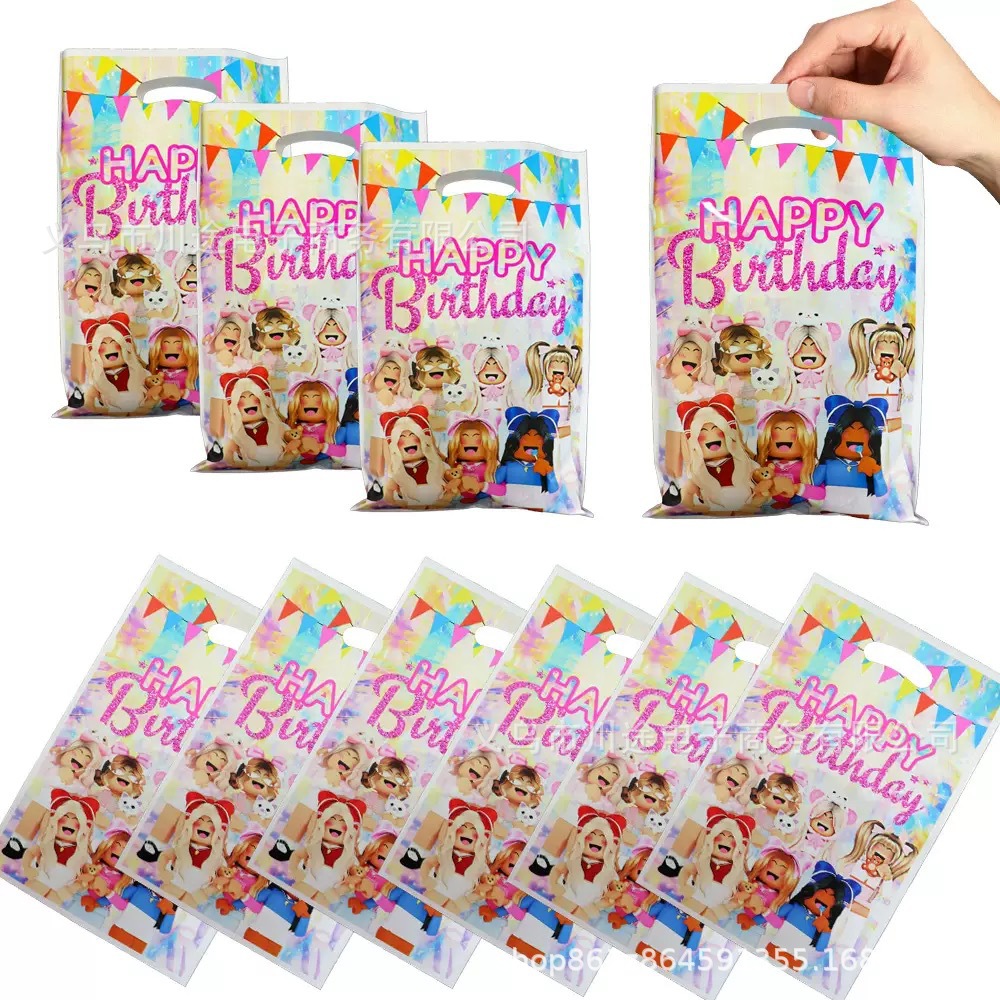 Fábrica directa bolsa de regalo de dibujos animados para niños fiesta de cumpleaños bolsa de regalo película perlada bolsa de regalo PE ahora