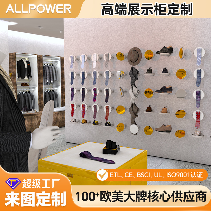 奢华高定婚纱服装展示柜 男士中西装透明展柜 商用立式玻璃展示柜