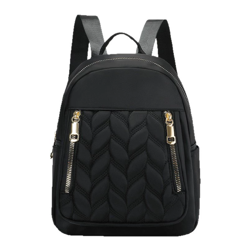 Nylon Backpack, Trendy Leisure Daypack, Compact Lightweight 27 × 24 × 5 cm
