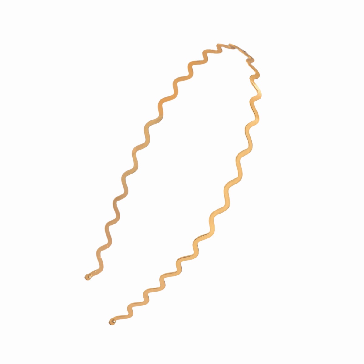 Europa y los Estados Unidos simple metal ondulado banda de cabello de moda versátil práctica banda de cabello de pestaña para salir con clip de cabello