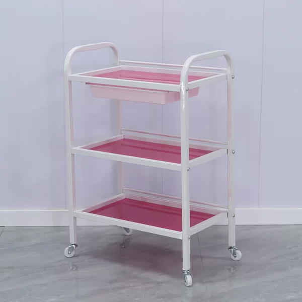 Beauty Trolley Beauty Salon Special Kitchen Bathroom Three-Layer Drawer Multi-Functional Mobile Cupping Tool Storage Rack
