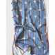 Blue bow printed cheongsam antique retro fashion breathable temperament young 2025 summer new dress