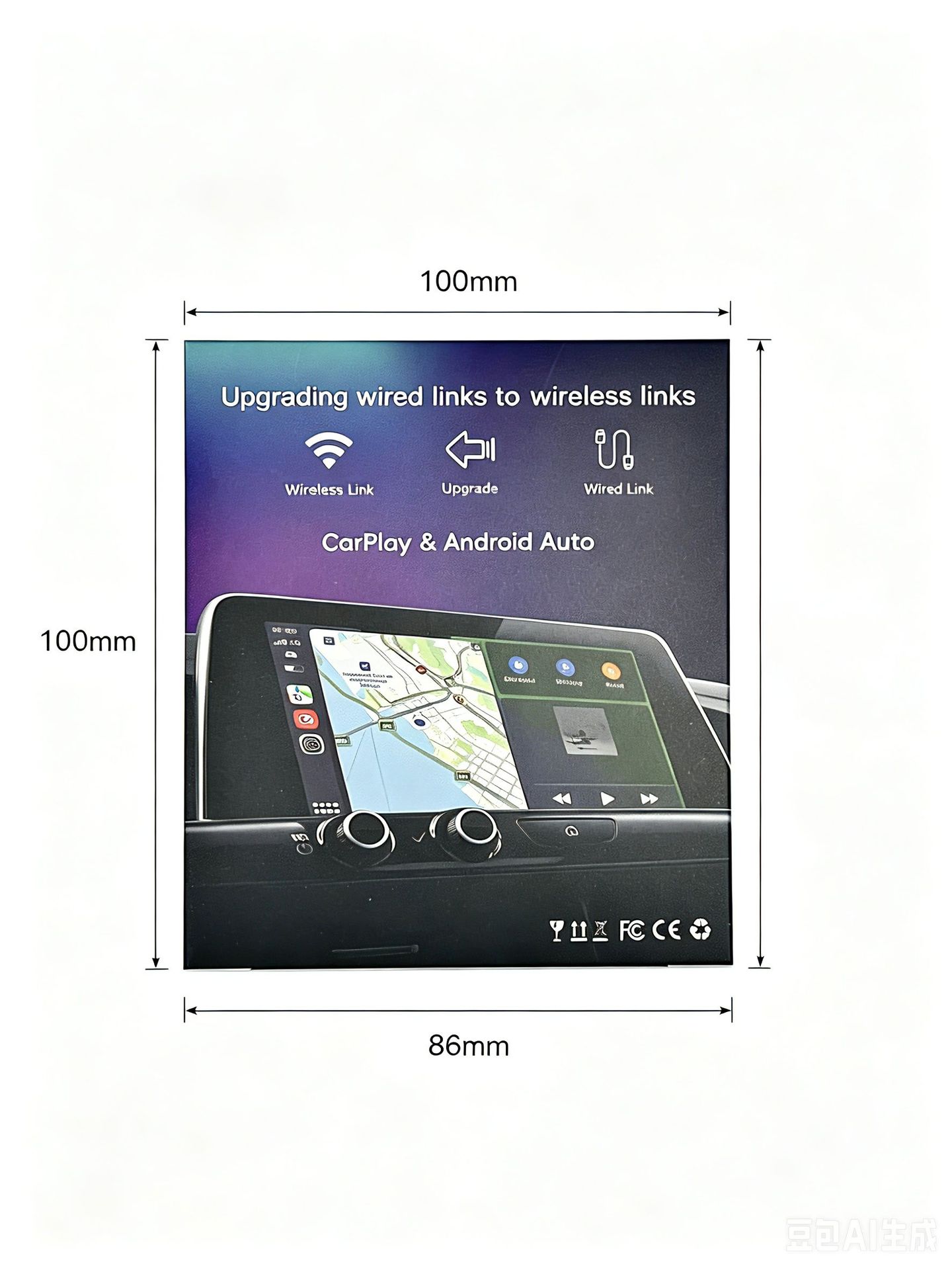 Original car wired to wireless CarPlay box Android smart car system connectivity Autocarplay