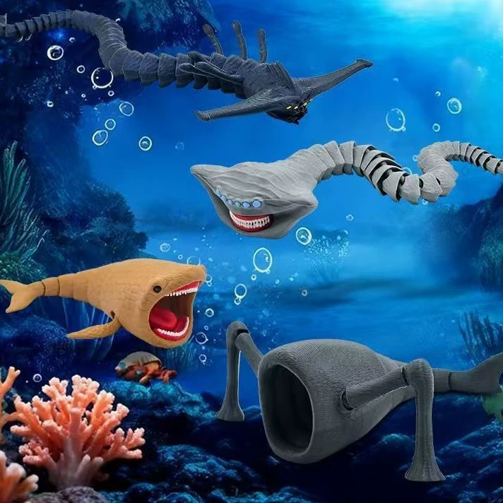 3D-печатная игрушка Sea Eater, глубоководный крейсер-гигант, морское чудовище Maya Bru Leviathan, движущиеся украшения