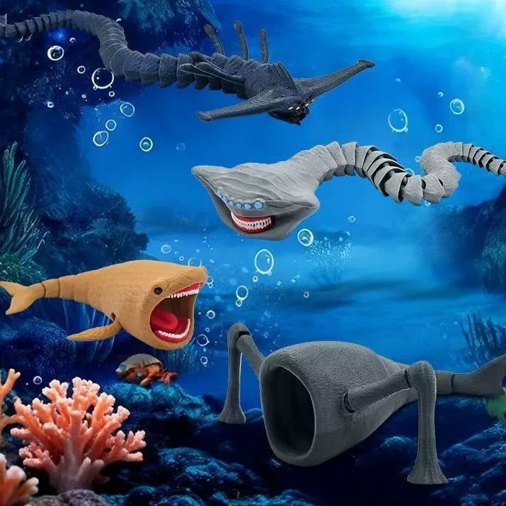 3D-печатная игрушка Sea Eater, глубоководный крейсер-гигант, морское чудовище Maya Bru Leviathan, движущиеся украшения
