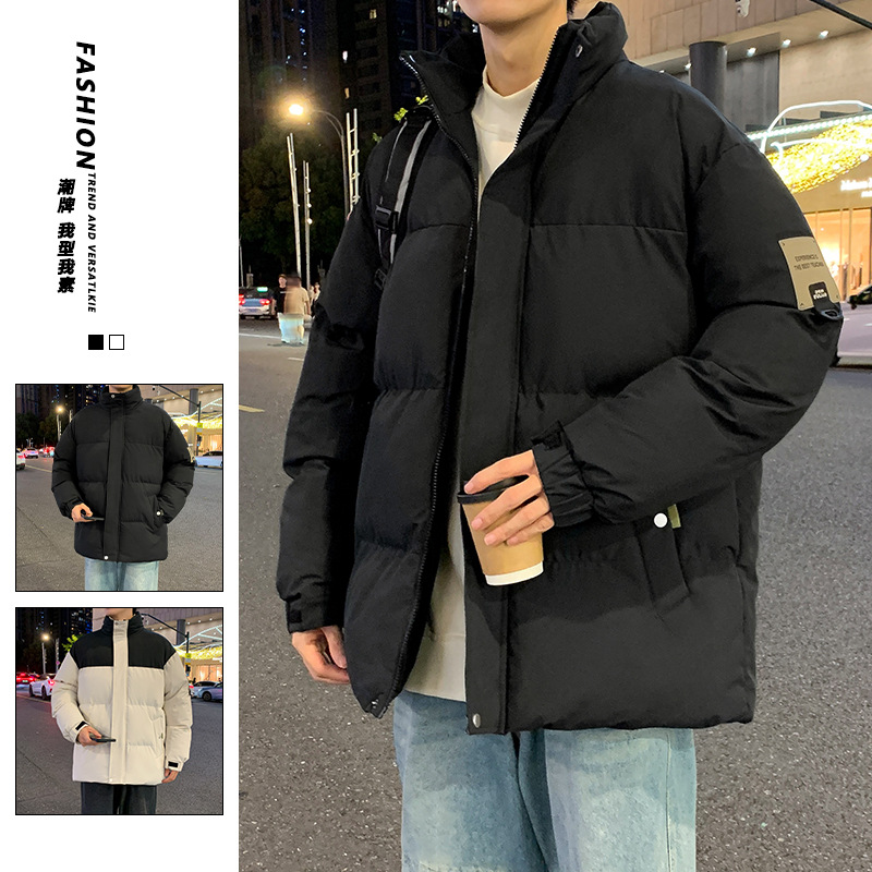 5XL - 8XL chaqueta de algodón de pluma grande chaqueta de hombre invierno engrosado chaqueta de algodón cálida marca de moda de hombre suelta chaqueta de algodón casual