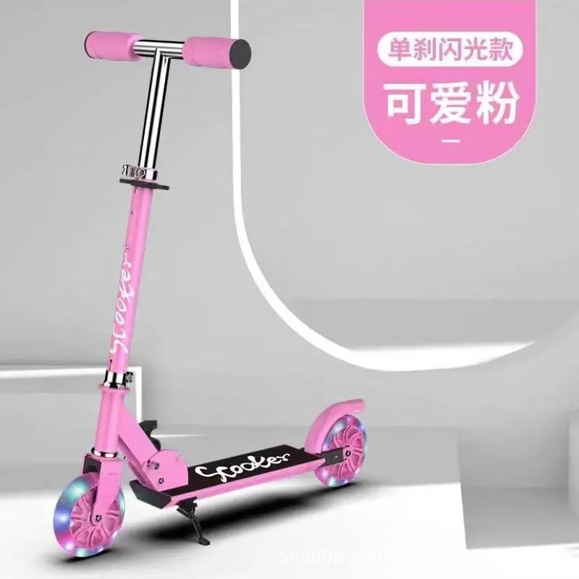 Comercio exterior más vendido para niños SOOTRE Scooter 2 patinaje sobre ruedas cochecito de bebé con freno de mano PU flash elevador plegable