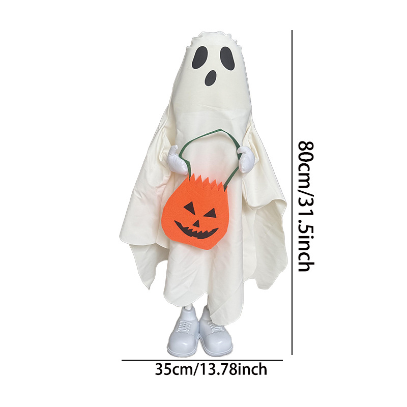 Decoración transfronteriza de Halloween, adornos de fantasmas blancos, puertas interiores y exteriores, pasillos, decoración de escenas, ambiente, accesorios de fotografía