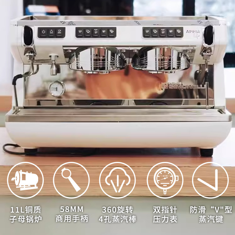 イタリア製 ヌオバ APPIA Life コーヒーマシン 業務用 店舗用 ダブルヘッド イタリア製 半自動電気制御|undefined