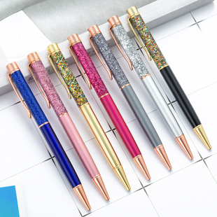 Quicksand pen manufacturers supply colorful oil gold powder quicksand pen oil pen printable logo quicksand creative pen