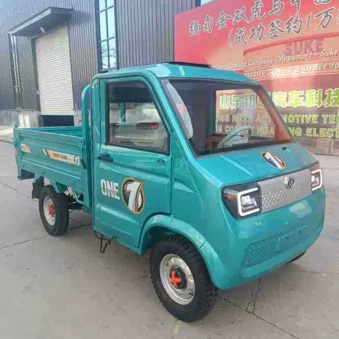 外贸出口低速新能源电动四轮车 把式盘式冷暖空调成人电动四轮车