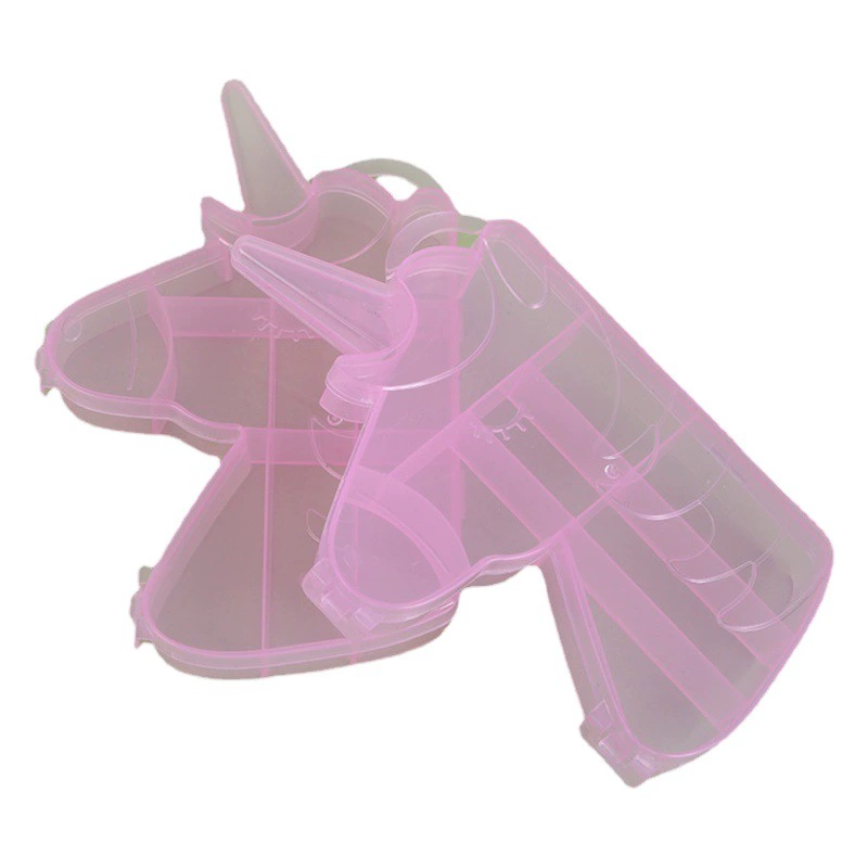 Единорог яблоко ящик для хранения 9 12 сетка отделка коробка пластиковая коробка DIY аксессуары бусины прозрачный ящик для хранения