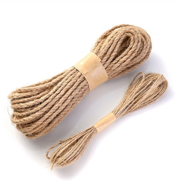 黄麻绳1 1.5 2 3 4mm 20米编织装饰捆绑Temu手工细麻线吊牌g633