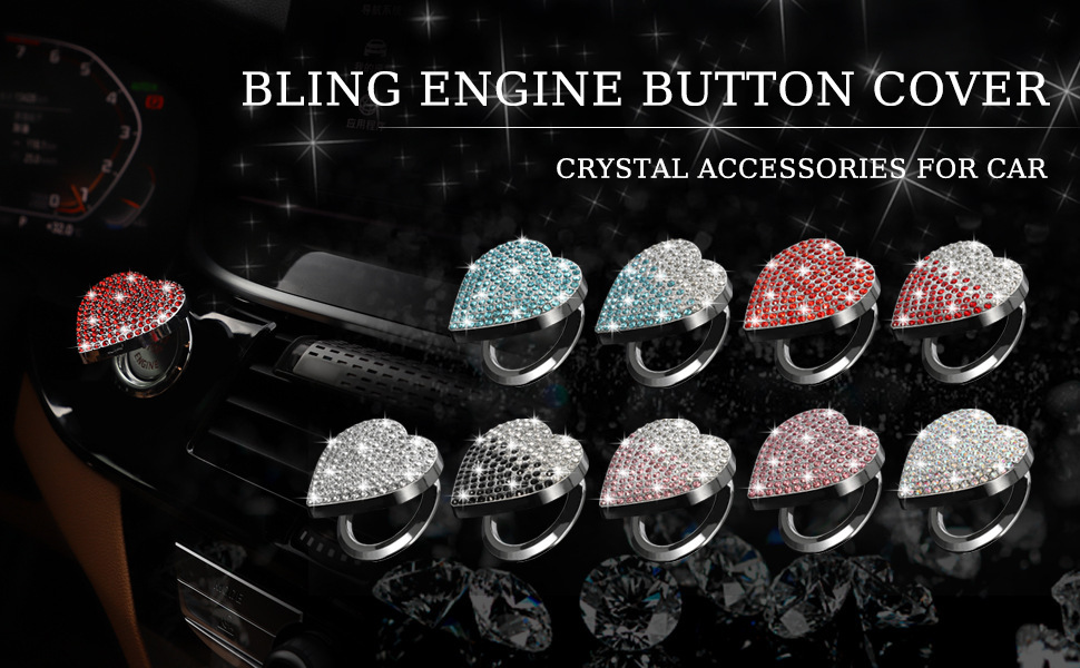 Car One-Button Start Cover Ignition Button Decoration Sticker Protection