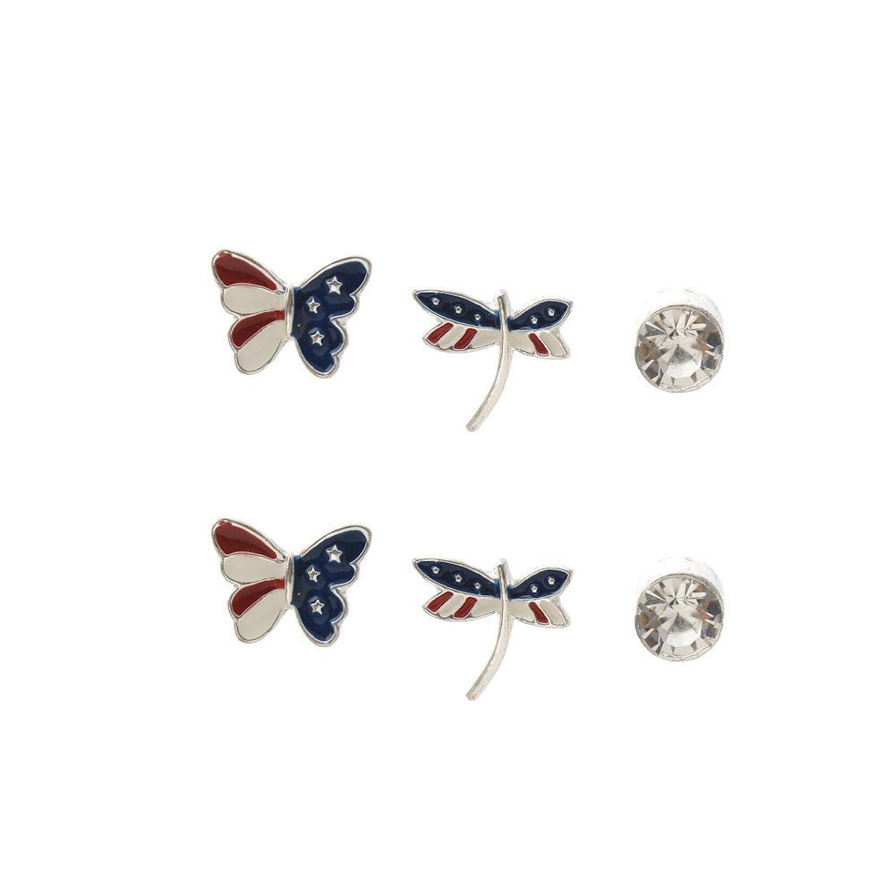 Nouvelles Boucles D&#39;oreilles En Diamant Papillon Goutte D&#39;huile En Gros Nihaojewelry display picture 3