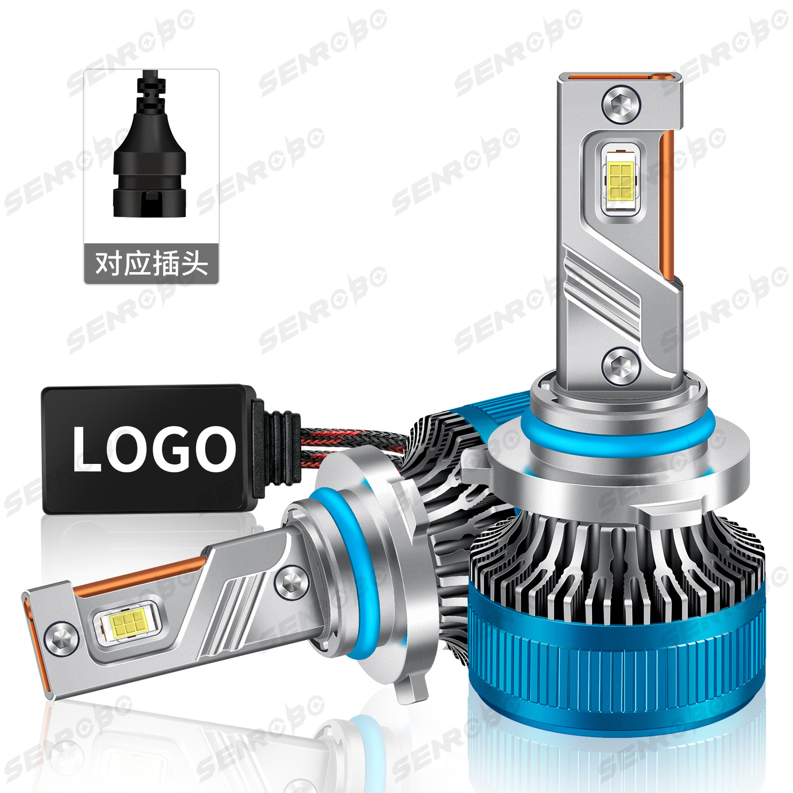 Transfronterizo para Amazon AliExpress 6000K automóvil led faro H1H7H4 concentrador faro H119005