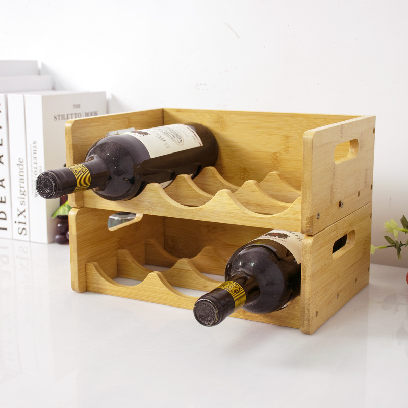 Solid wood wine rack wine cabinet wine storage rack wine Plaid wine display rack wine rack household
