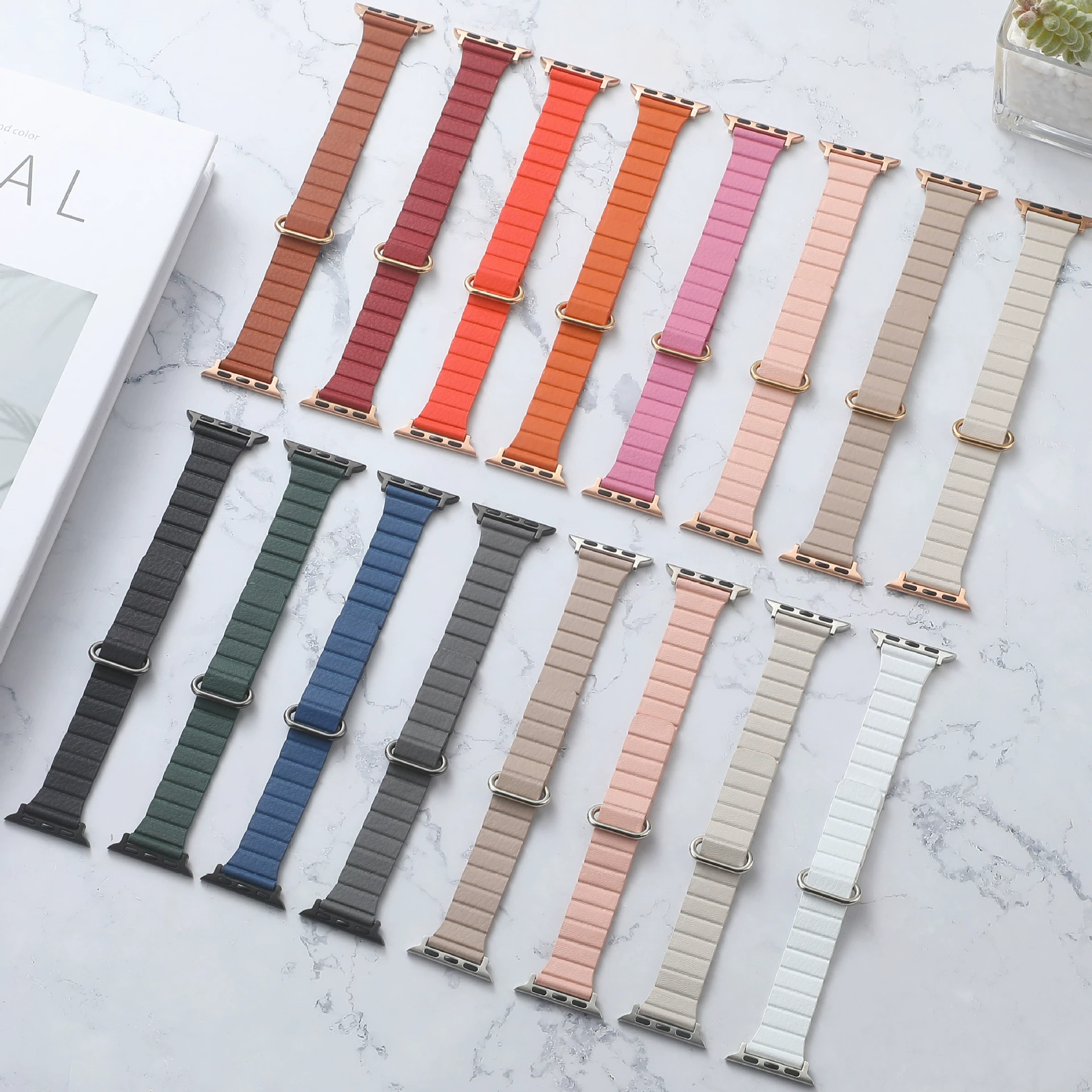 Подходит для iWatch8 Apple Watch S5678 капсула магнитная кожа Кожа Коробочный ремень Apple Watch8