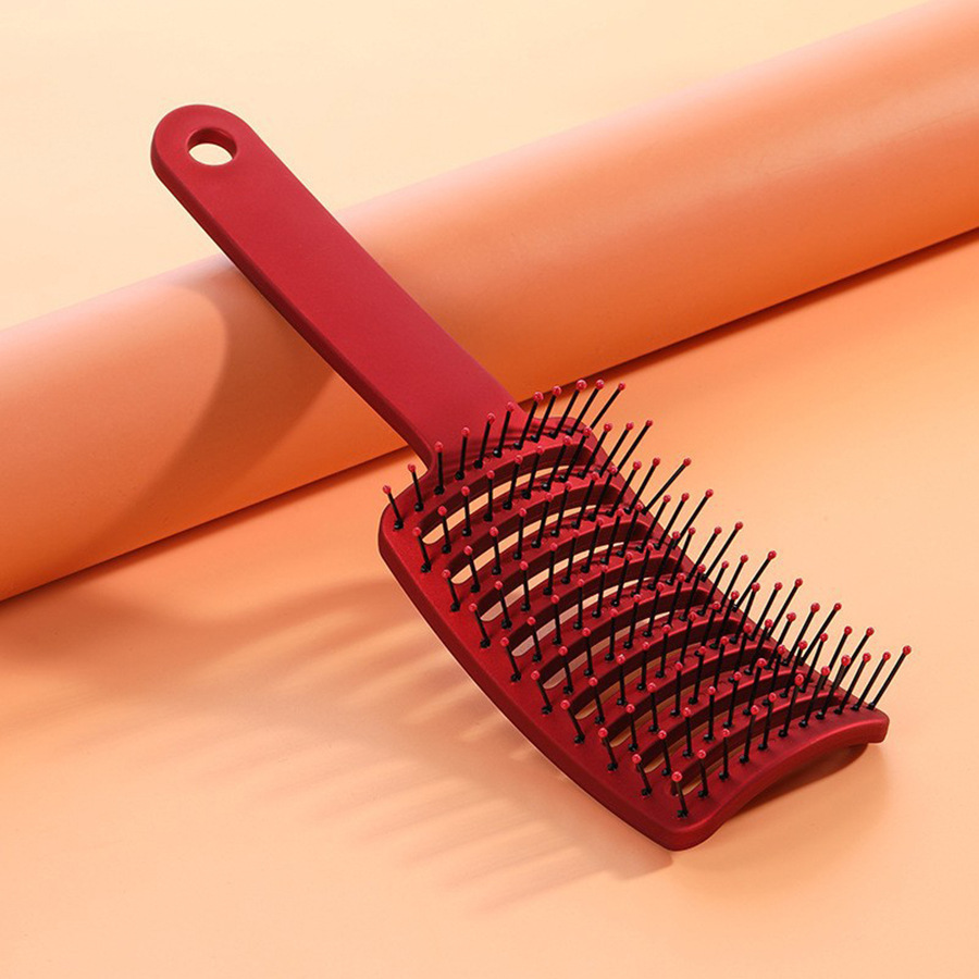 Peine acanalado voluminoso con envío internacional: peine para peinar el cabello graso de los hombres, con peine acanalado curvado para masajear el cuero cabelludo.