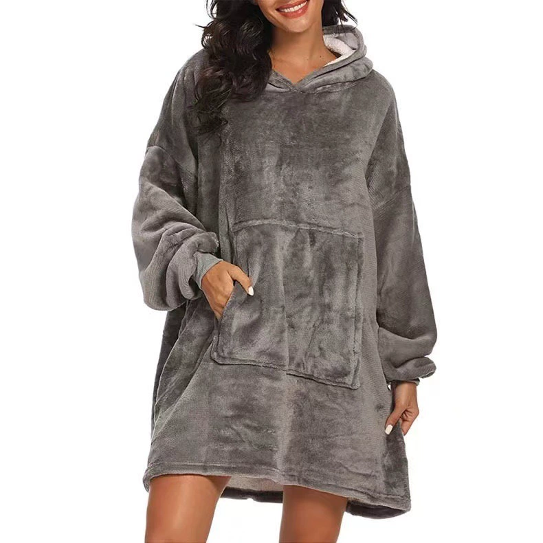 Удлиненный флисовый пуловер-накидка для двоих, домашняя одежда с капюшоном, уличная, теплая, ветрозащитная, для просмотра ТВ, для сна, длиной 120 см