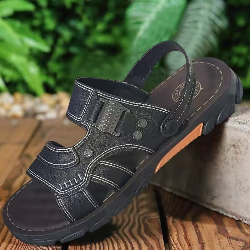 Men's Summer Breathable Beach Shoes, Non-Slip Soft-Soled Sandals, Outdoor Casual Closed-Toe Clogs, New Trendy Style
