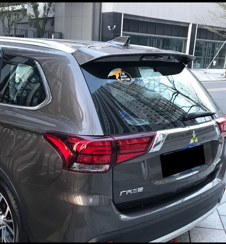 Mitsubishi Outlander Large Rear Spoiler for 13-22 Models, New Outlander Modification Special Widened Roof Spoiler, Wind Deflector, No Drilling Required